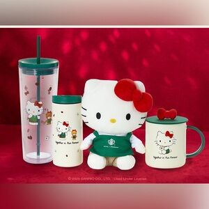 NOT FOR SALE- SOLD OUT- Starbucks 2025 Holiday Sanrio Hello Kitty Set - 4piece